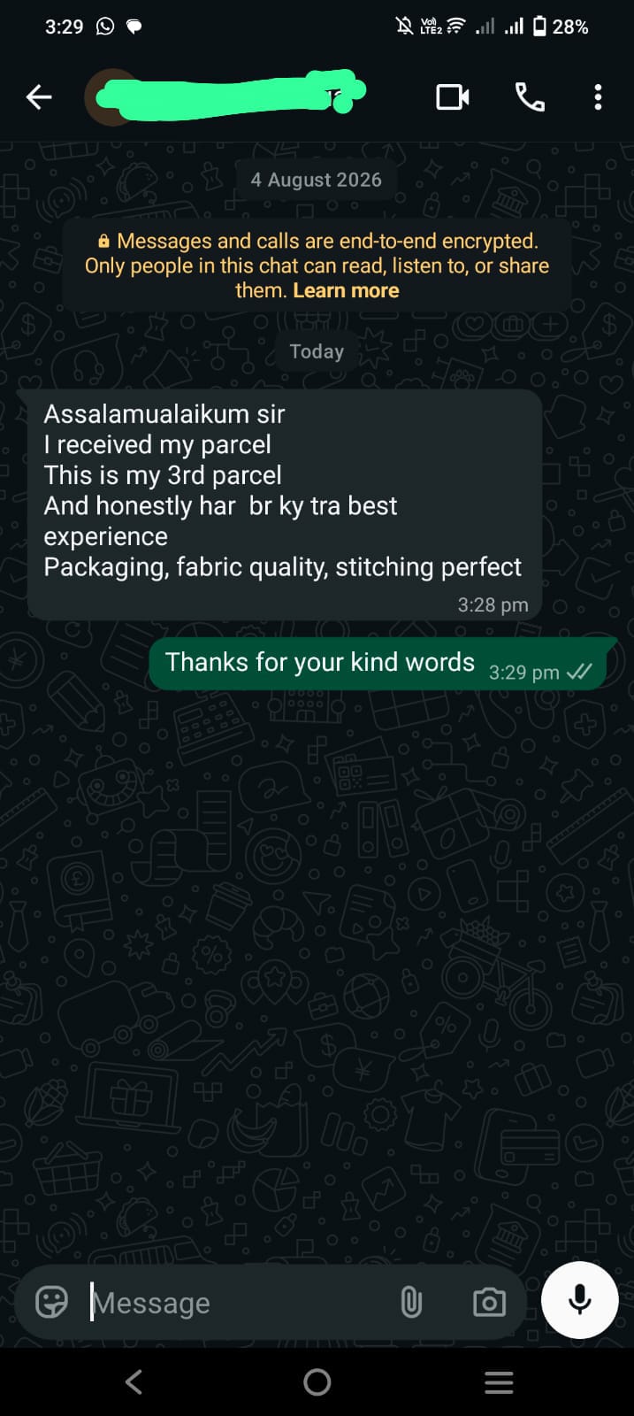 WhatsApp Customer Review 3
