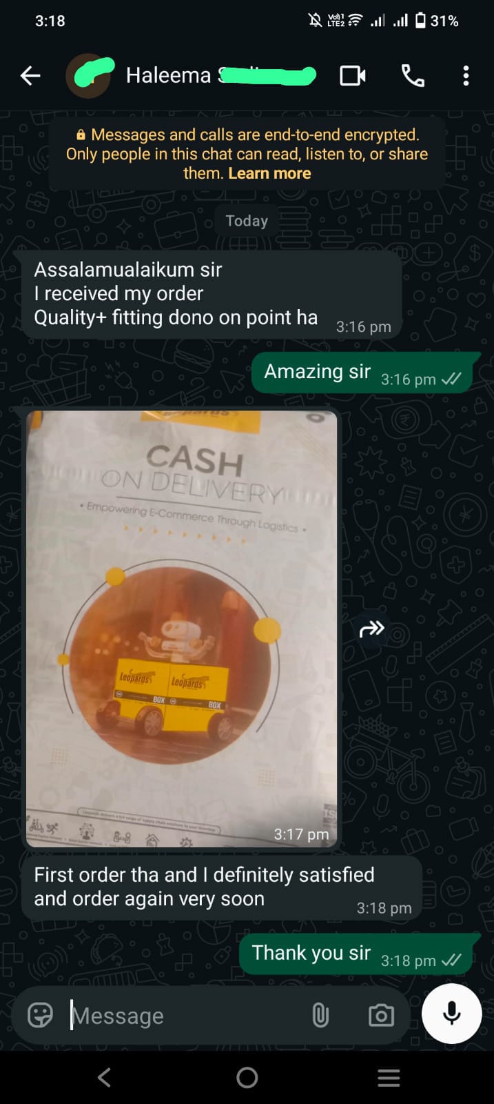 WhatsApp Customer Review 4